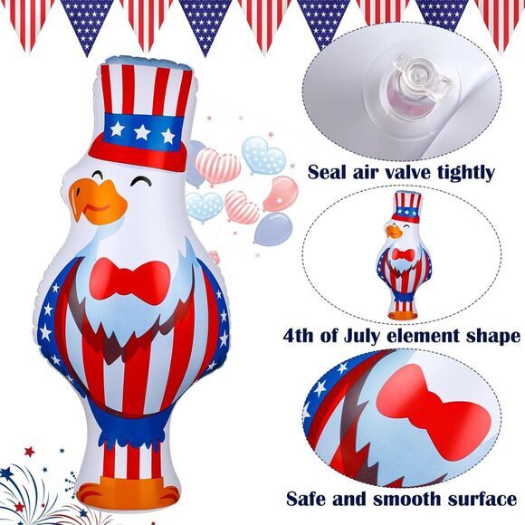 Wettarn 27 Inch 4th of July Inflatables Bowling Set 12 Pack Patriotic (4213) - Picture 3 of 7